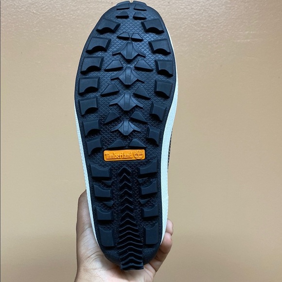 Timberland Genuine Leather Fleece Lined Black White Cream Boots Size 6M - Picture 8 of 16